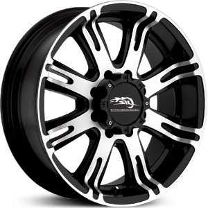 20x9 American Racing AR708 Matte Black w/ Machined Face MID