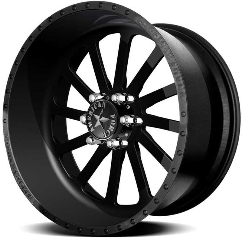 American Force BURNOUT SS8 Black Flat-Solid 