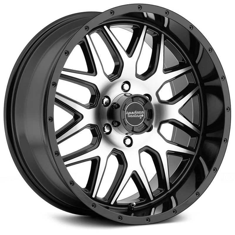 18x9 American Racing AR910 Gloss Black W/ Machined Face MID