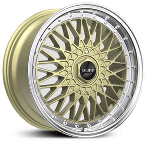 20X8 Ruff Racing R957 Gold W/ Machined Lip HPO