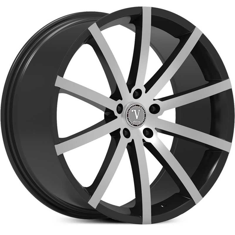 Velocity VW-23A  Wheels Black Machined Face