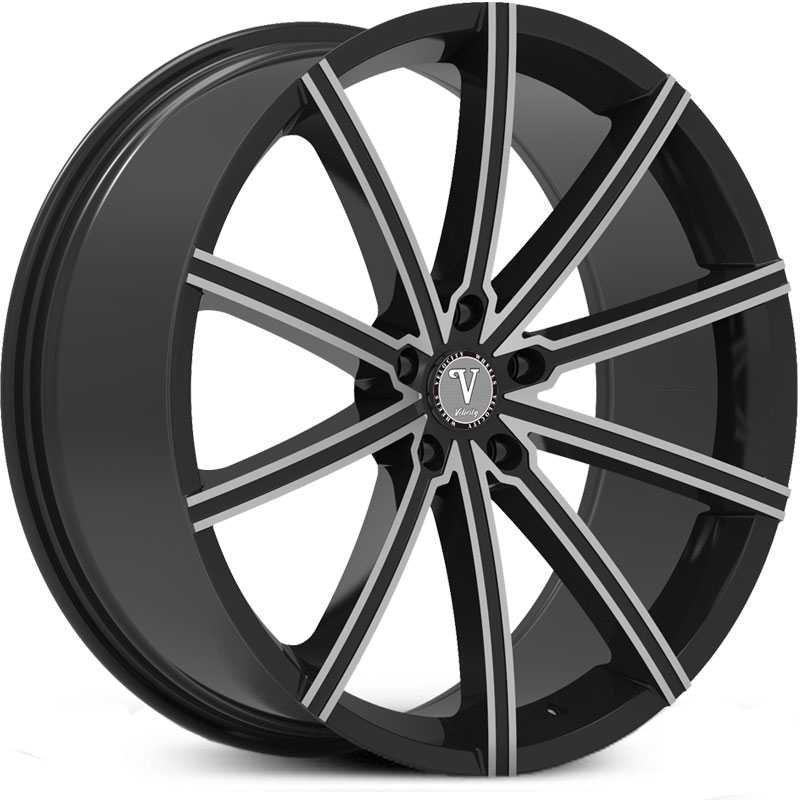 Velocity VW-23A  Wheels Black Milled