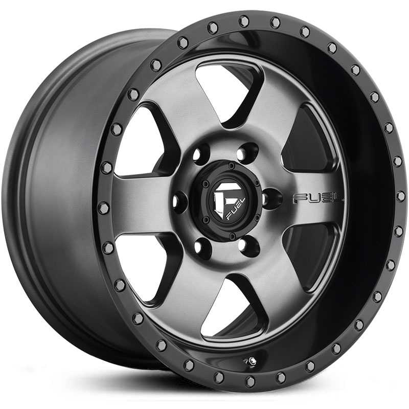 Fuel D619 Podium  Wheels Matte Gunmetal w/ Black Lip