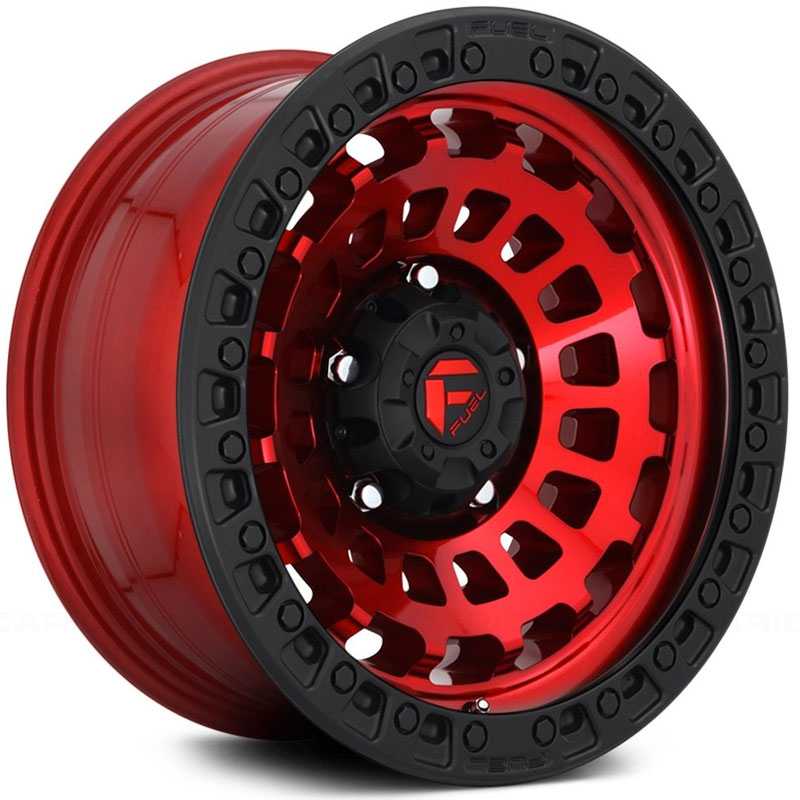Fuel D632 Zephyr  Wheels Candy Red w/ Matte Black Ring