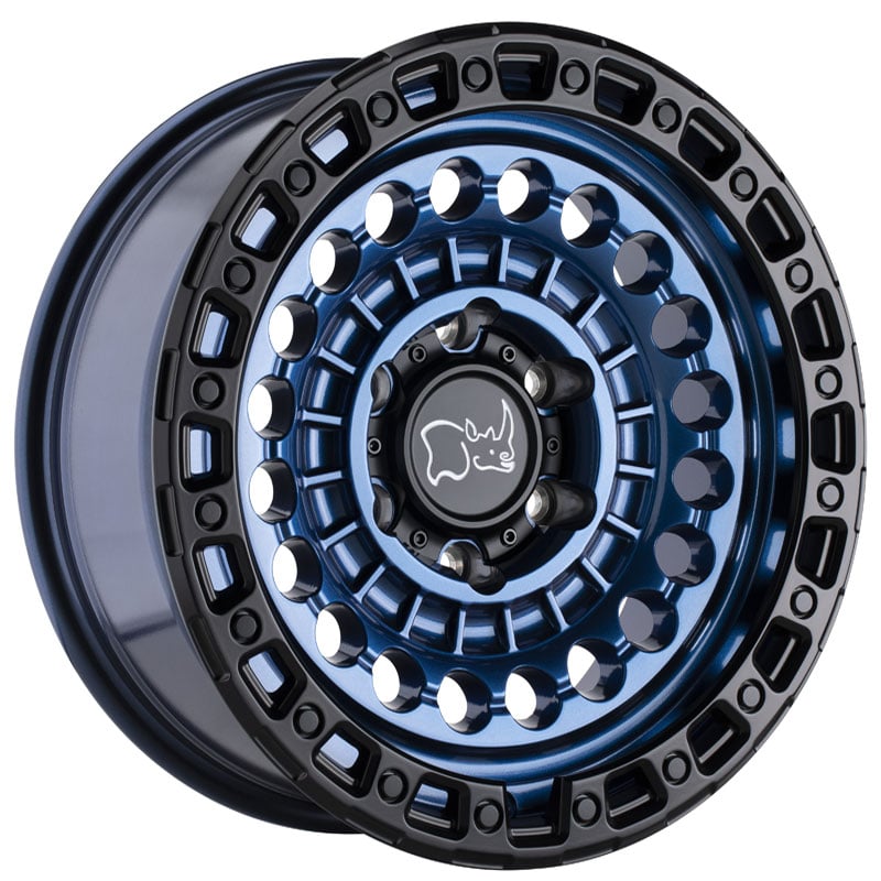 Black Rhino Sentinel  Wheels Cobalt Blue W/Black Lip Edge