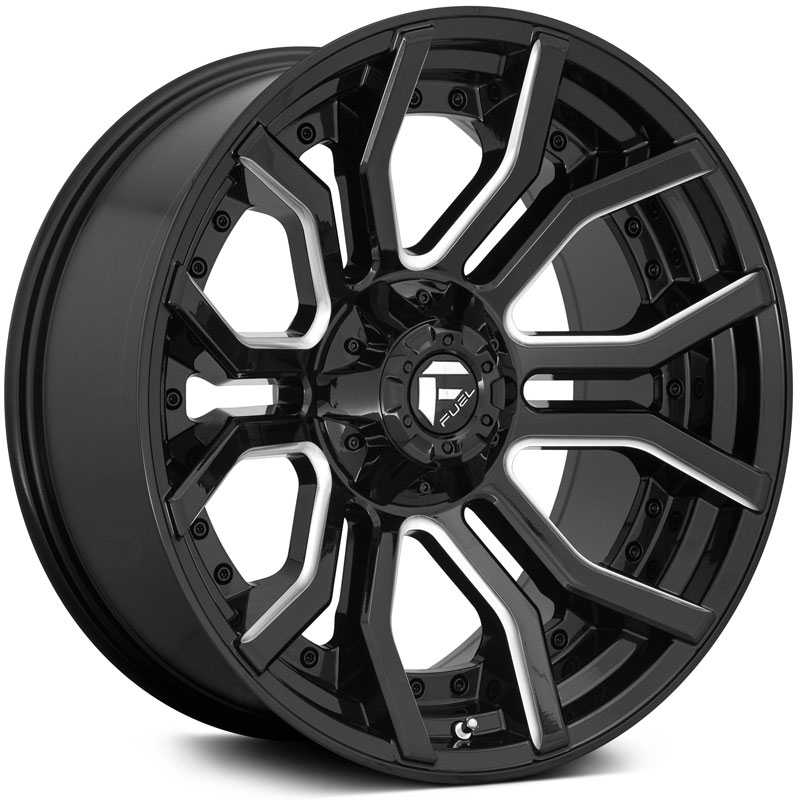 Fuel D711 Rage  Wheels Gloss Black Milled
