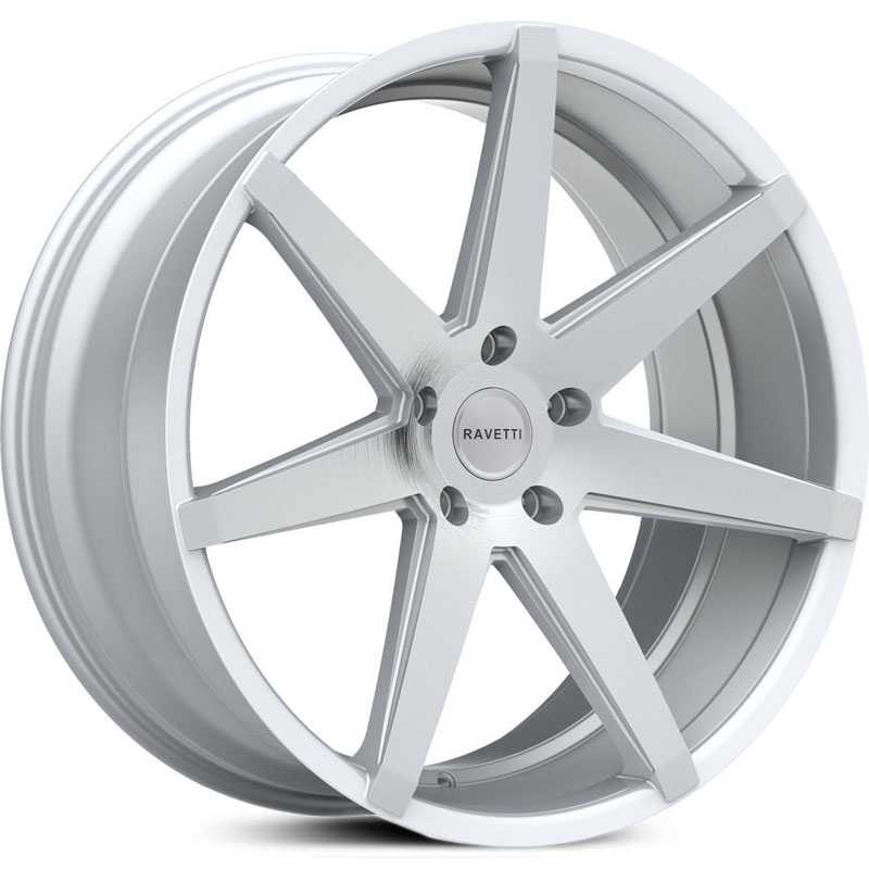Ravetti M7  Wheels Silver w/ Brushed Face