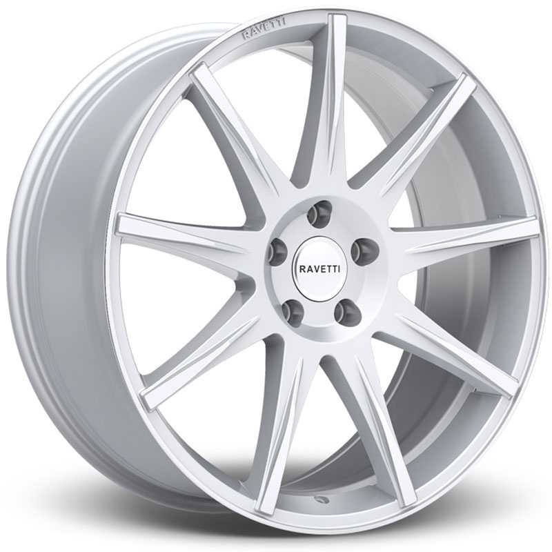 Ravetti M9  Wheels Silver w/ Brushed Face