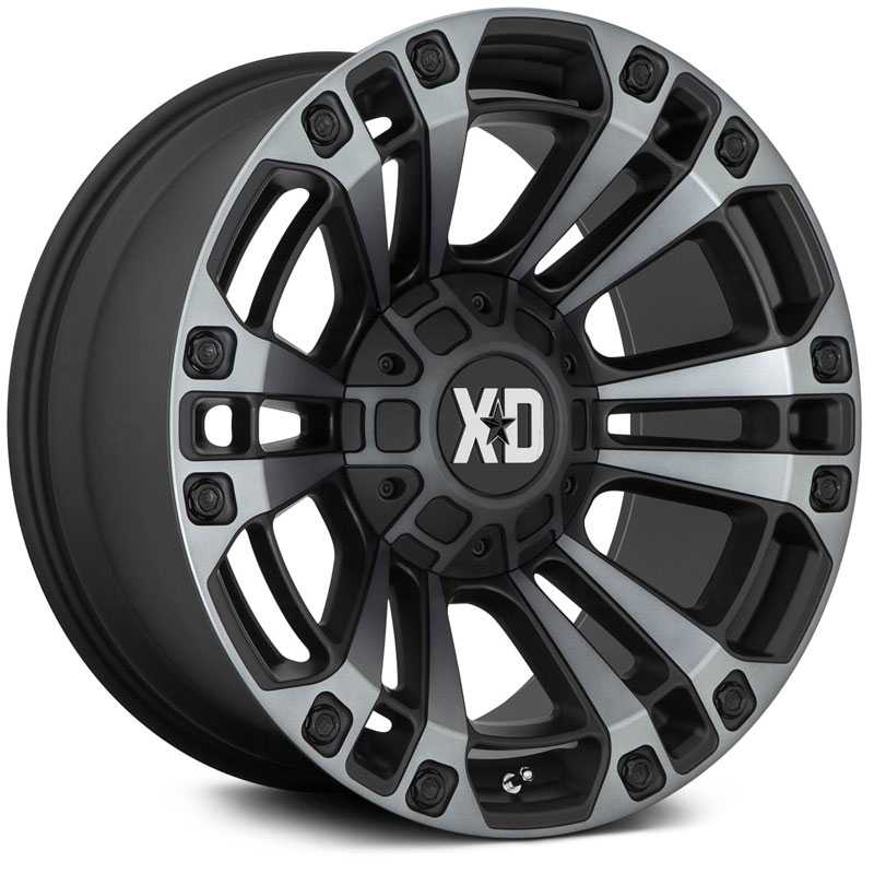 XD Series XD851 Monster 3  Wheels Satin Black w/ Gray Tint