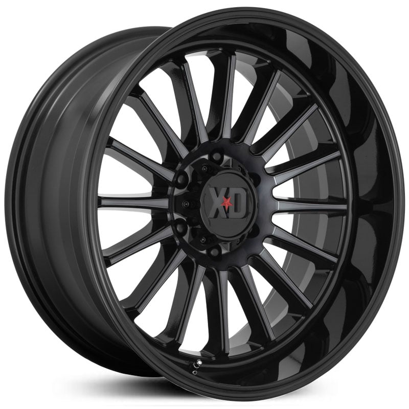 XD Series XD857 Whiplash  Wheels Gloss Black With Gray Tint