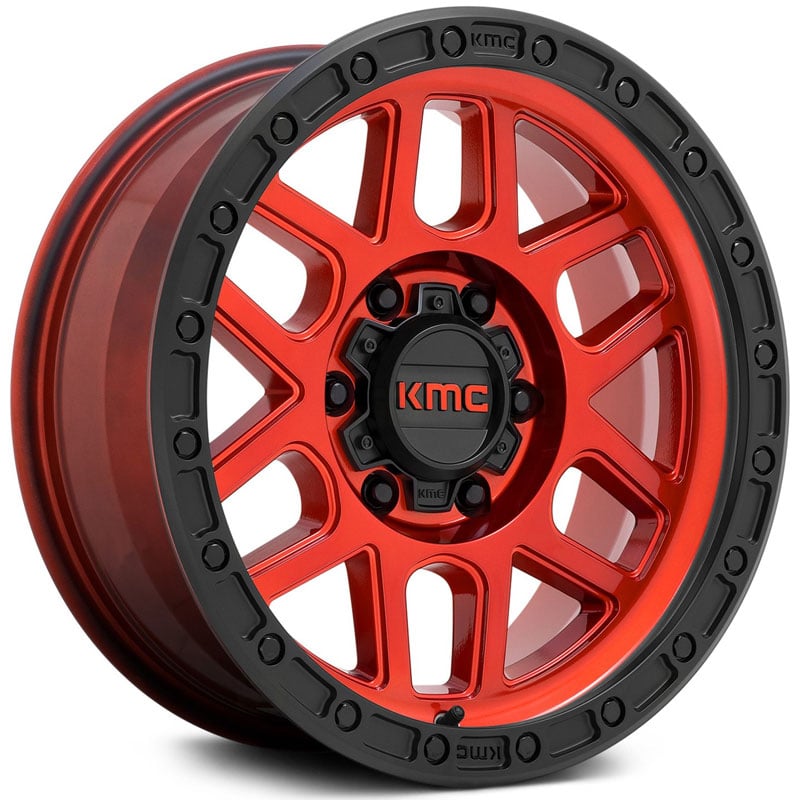 KMC KM544 Mesa  Wheels Candy Red w/ Black Lip