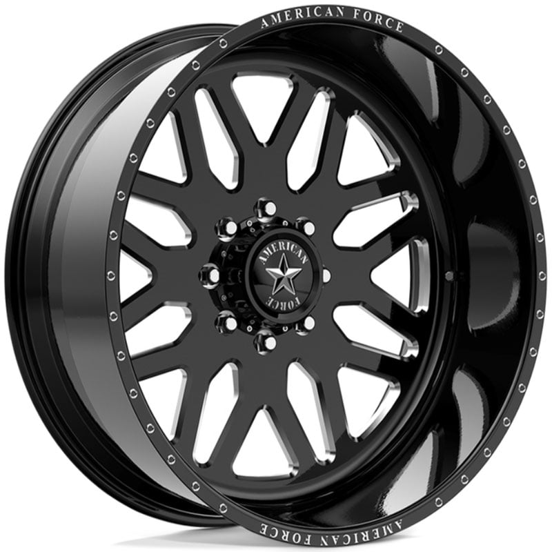 American Force B02 Trax SS5  Wheels Black w/ Milled Accents