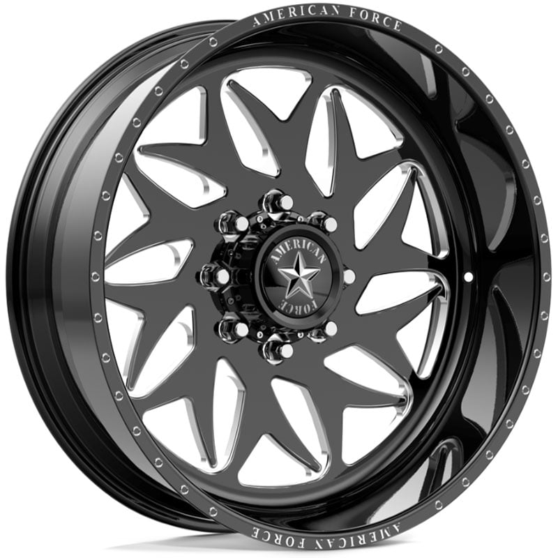 American Force N06 Brave SS5  Wheels Black w/ Milled Accents