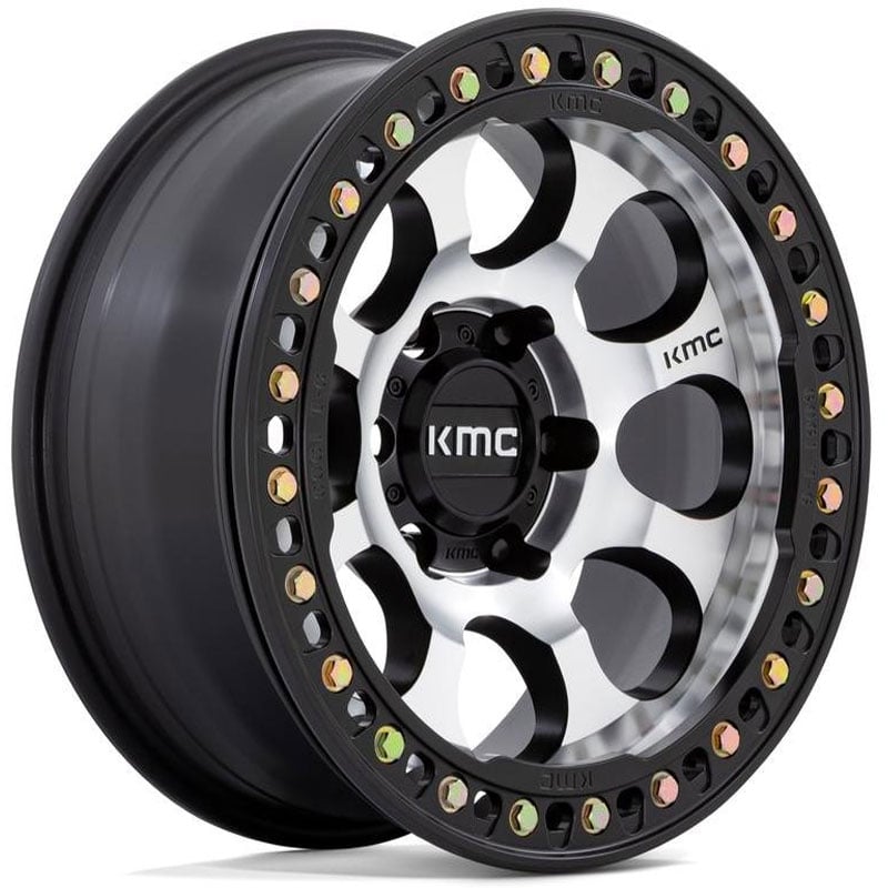 KMC KM237 Riot Beadlock  Wheels Satin Black w/ Machined Ring