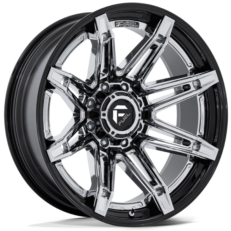 Fuel FC401 Brawl  Wheels Chrome w/ Gloss Black Lip