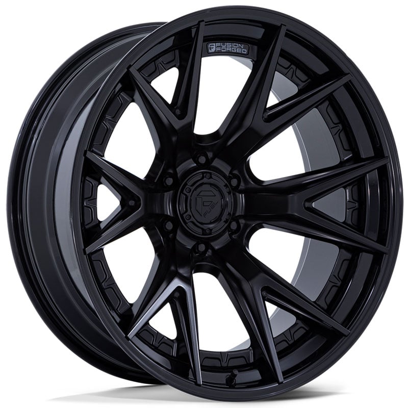 Fuel FC402 Catalyst  Wheels Matte Black w/ Gloss Lip