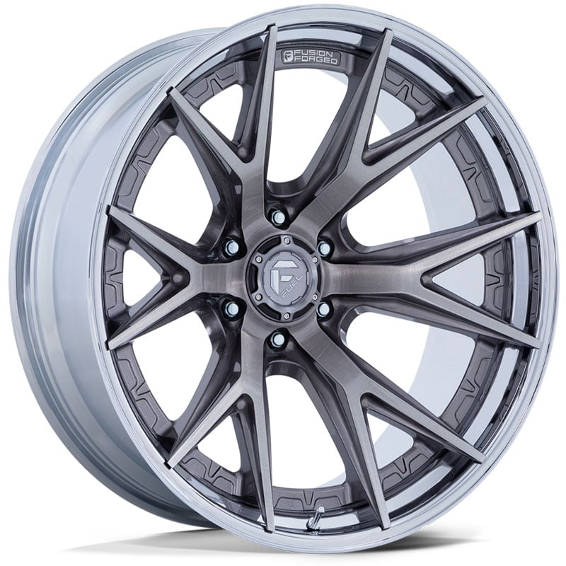 Fuel FC402 Catalyst  Wheels Platinum w/ Chrome Lip 