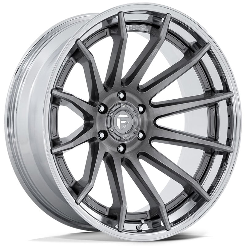 Fuel FC403 Burn  Wheels Platinum w/ Chrome Lip 
