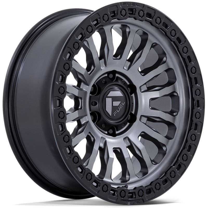Fuel FC857 Rincon  Wheels Matte Gunmetal w/ Black Lip