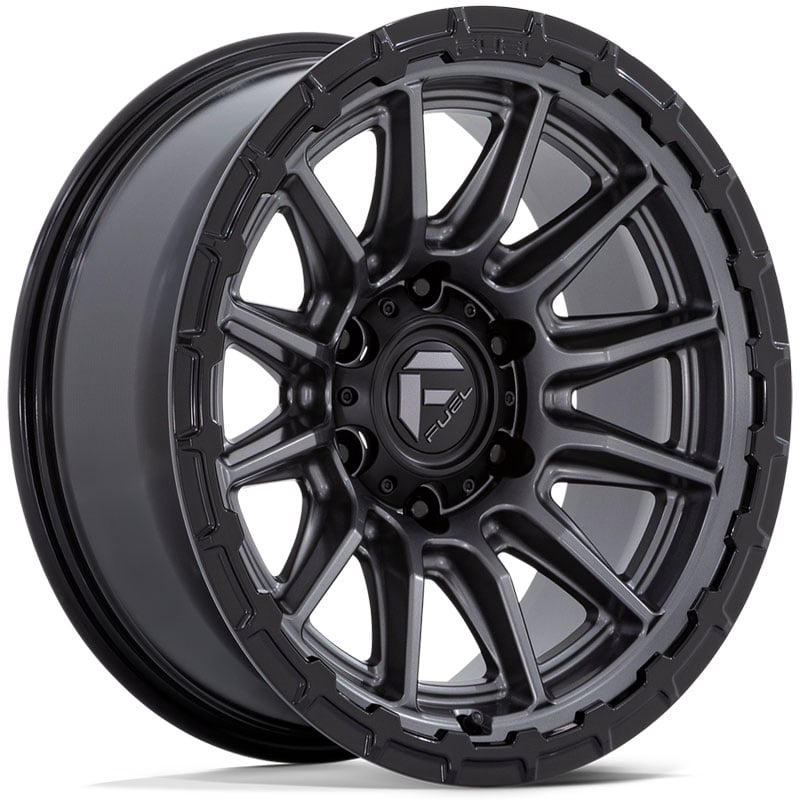 Fuel FC866 Piston  Wheels Matte Gunmetal w/ Gloss Black Lip