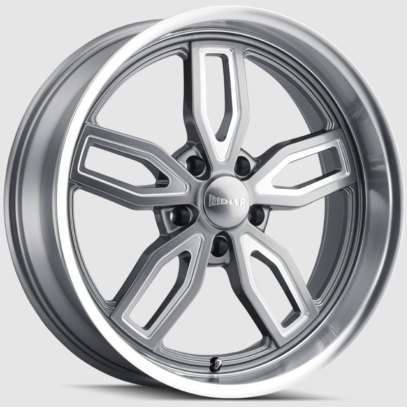 Ridler 608  Wheels Grey w/ Milled Spokes & Diamond Lip