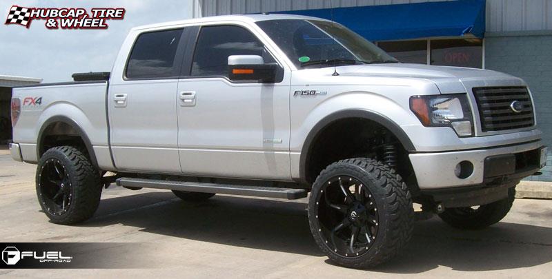 vehicle gallery/ford f 150 fuel nutz d251 22X12  Matte Black & Milled wheels and rims