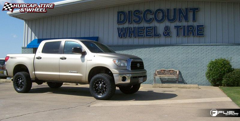 vehicle gallery/toyota tundra fuel krank d517 0X0  Matte Black & Milled wheels and rims