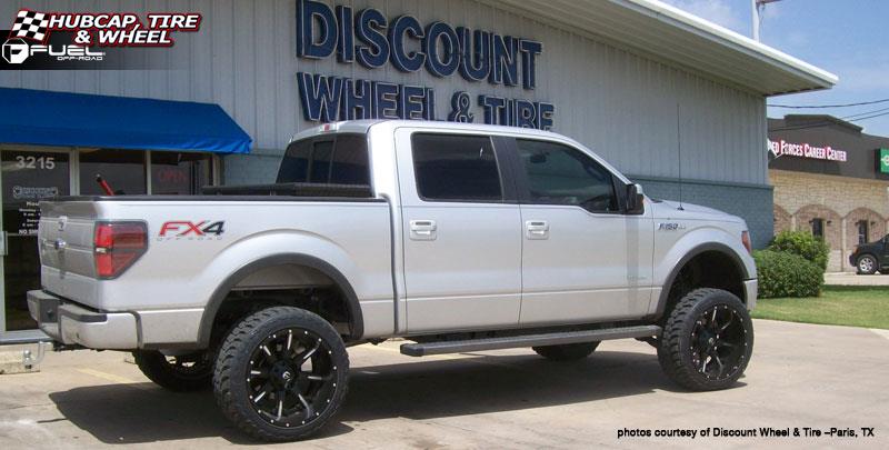 vehicle gallery/ford f 150 fuel nutz d251 22X12  Matte Black & Milled wheels and rims