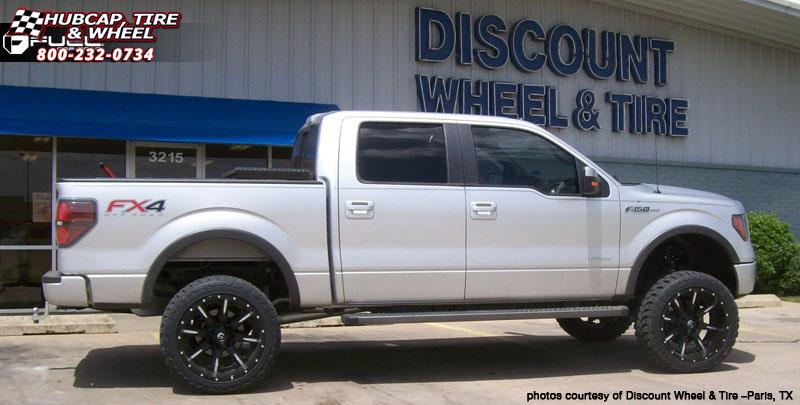 vehicle gallery/ford f 150 fuel nutz d251 22X12  Matte Black & Milled wheels and rims