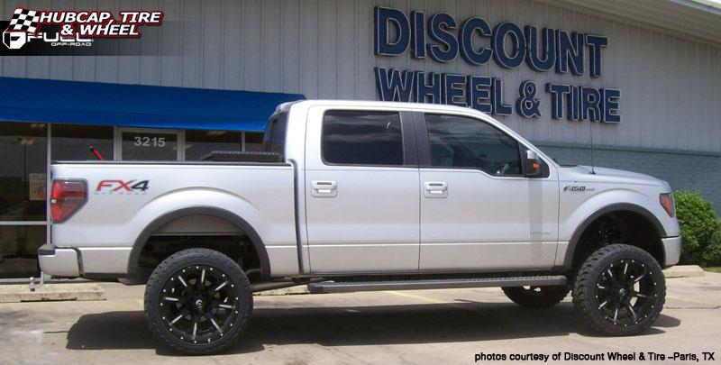 vehicle gallery/ford f 150 fuel nutz d251 22X12  Matte Black & Milled wheels and rims