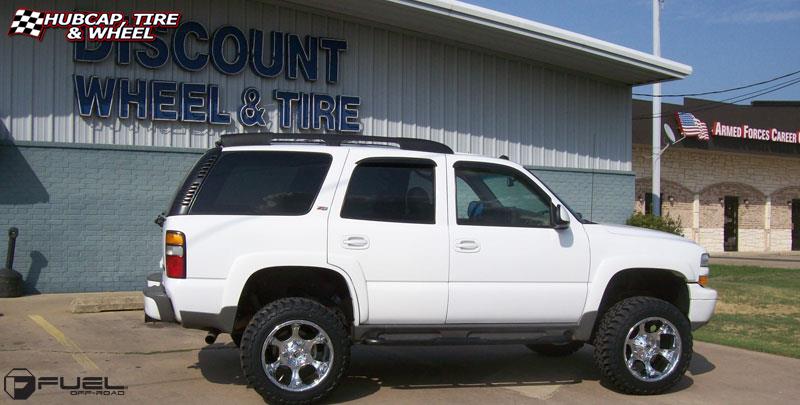 vehicle gallery/chevrolet tahoe fuel dune d522 20X12  Chrome wheels and rims