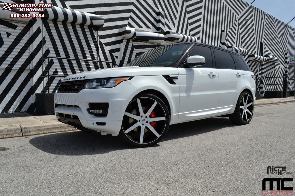 vehicle gallery/land rover range rover sport niche verona m150 24x10  Black & Machined with Dark Tint wheels and rims