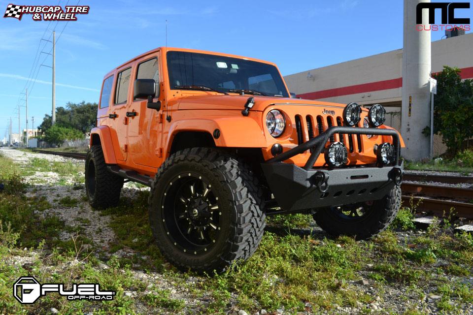 vehicle gallery/jeep wrangler fuel krank d517 0X0  Matte Black & Milled wheels and rims
