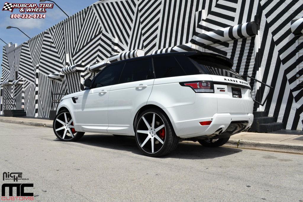 vehicle gallery/land rover range rover sport niche verona m150 24x10  Black & Machined with Dark Tint wheels and rims