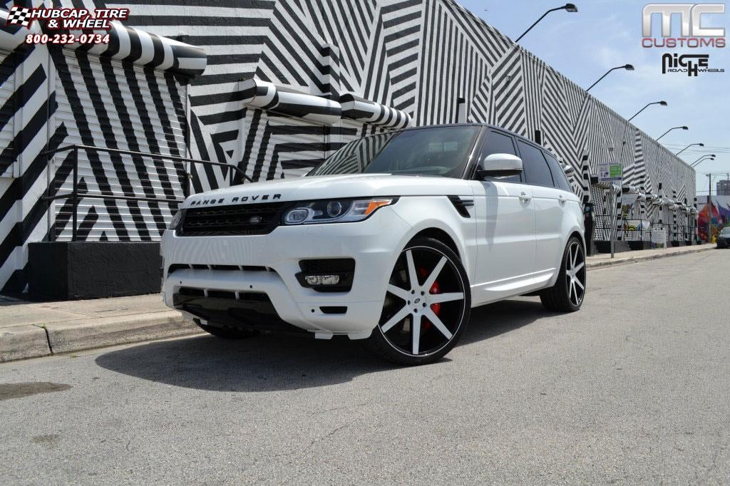 vehicle gallery/land rover range rover sport niche verona m150 24x10  Black & Machined with Dark Tint wheels and rims