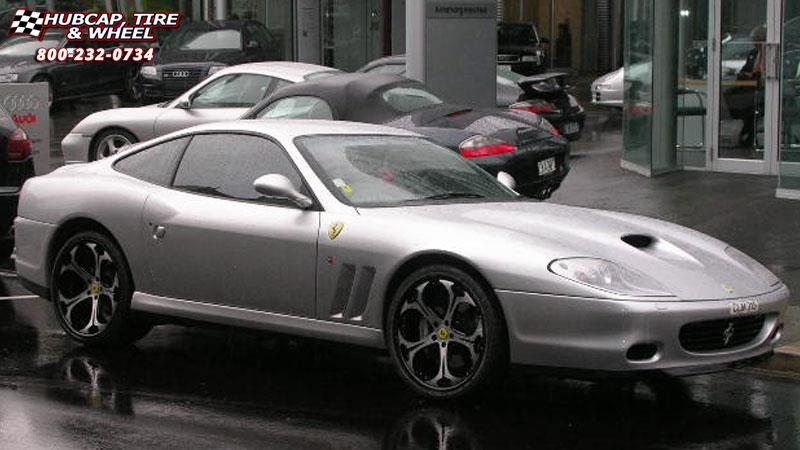 vehicle gallery/ferrari 575 dub x 30 20X8.5  Black w/Machine Face wheels and rims