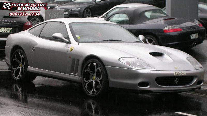vehicle gallery/ferrari 575 dub x 30 20X8.5  Black w/Machine Face wheels and rims