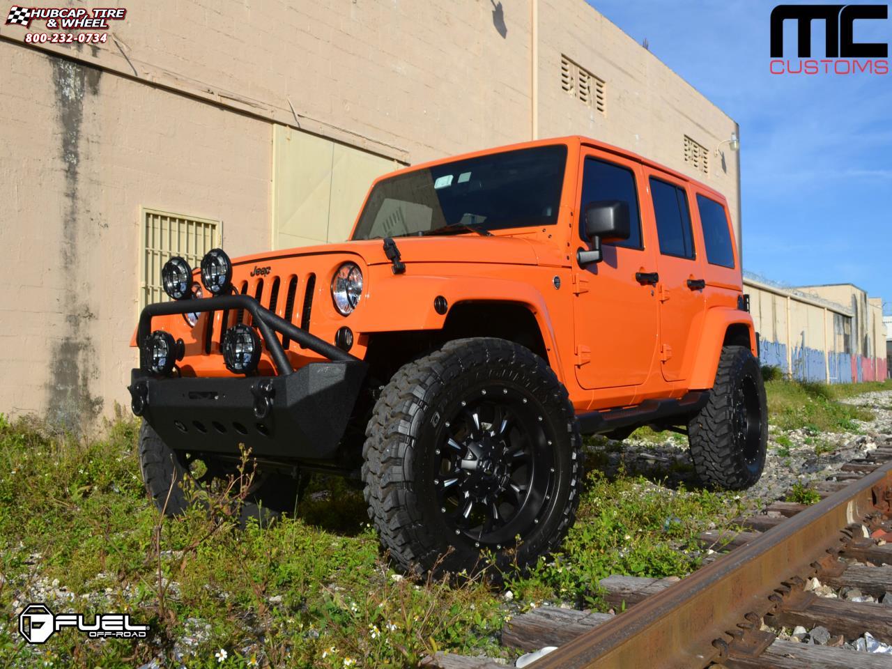 vehicle gallery/jeep wrangler fuel krank d517 0X0  Matte Black & Milled wheels and rims