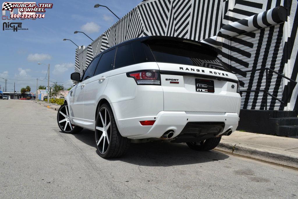 vehicle gallery/land rover range rover sport niche verona m150 24x10  Black & Machined with Dark Tint wheels and rims