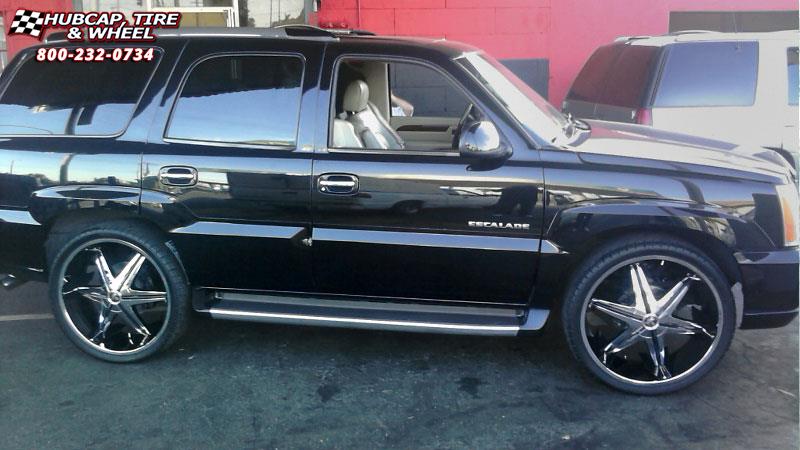vehicle gallery/cadillac escalade dub big homie iii s177 26 inch  Chrome w/Black Inserts wheels and rims