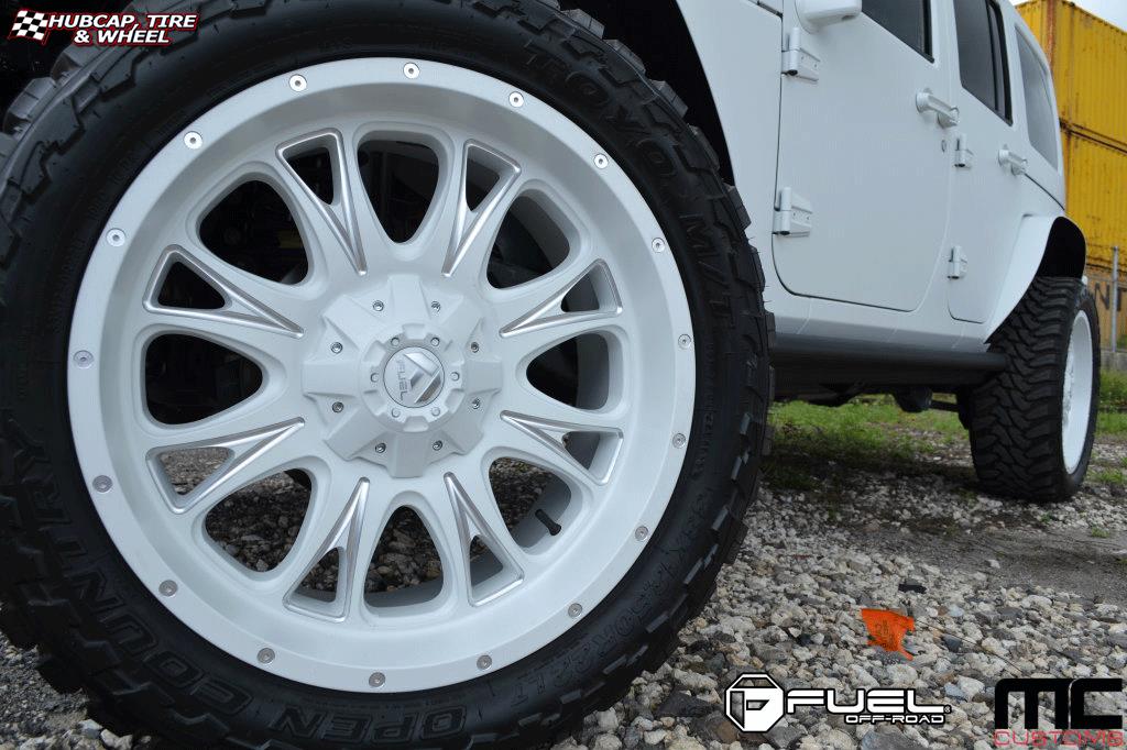vehicle gallery/jeep wrangler fuel throttle d513 0X0  Matte Black & Milled wheels and rims