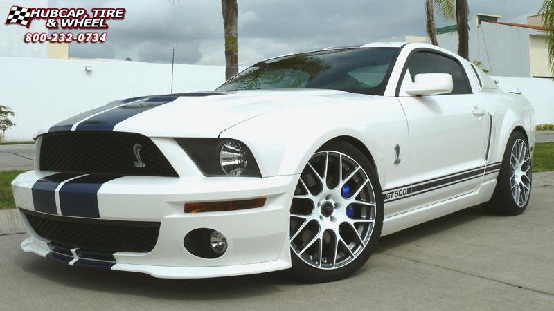 vehicle gallery/ford shelby gt500 niche circuit m108  Black & Machined wheels and rims