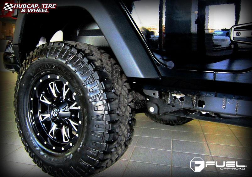 vehicle gallery/jeep wrangler fuel throttle d513 0X0  Matte Black & Milled wheels and rims