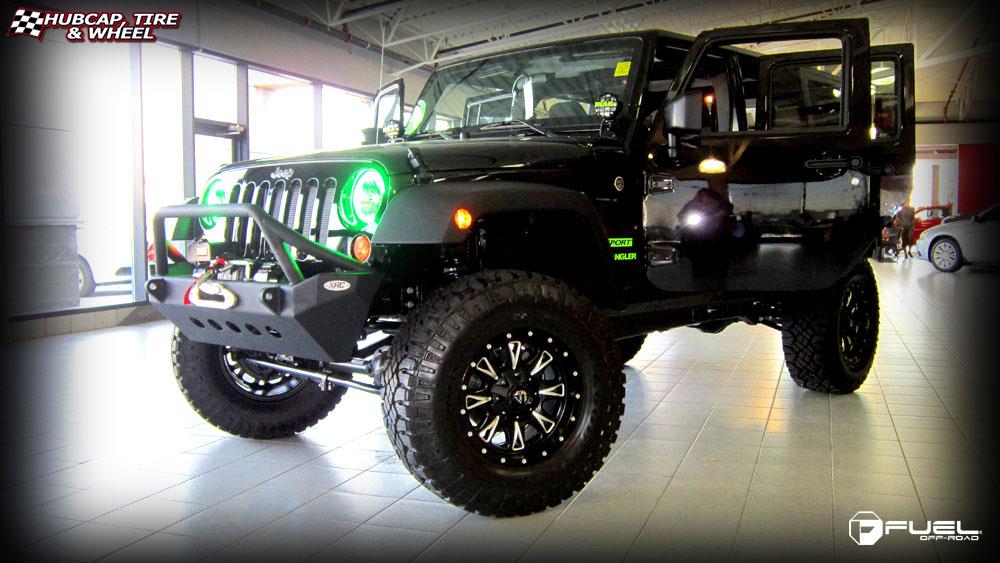 vehicle gallery/jeep wrangler fuel throttle d513 0X0  Matte Black & Milled wheels and rims