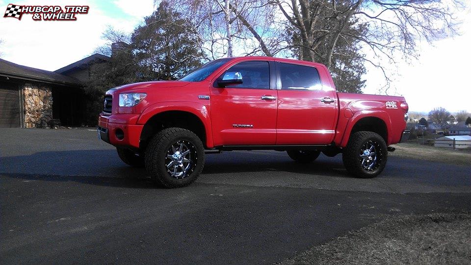 vehicle gallery/toyota tundra fuel maverick d260 20X10  Chrome with Gloss Black Lip wheels and rims