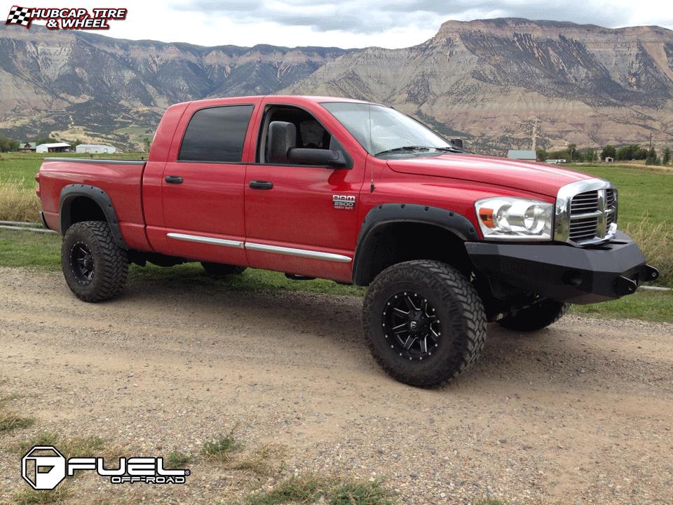 vehicle gallery/dodge ram fuel maverick d538 17X10  Black & Milled wheels and rims