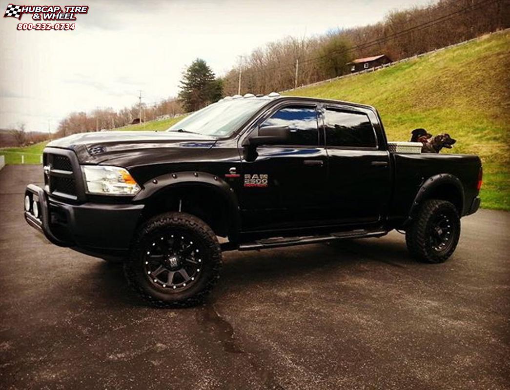 vehicle gallery/ram 2500 xd series xd798 addict  Matte Black wheels and rims
