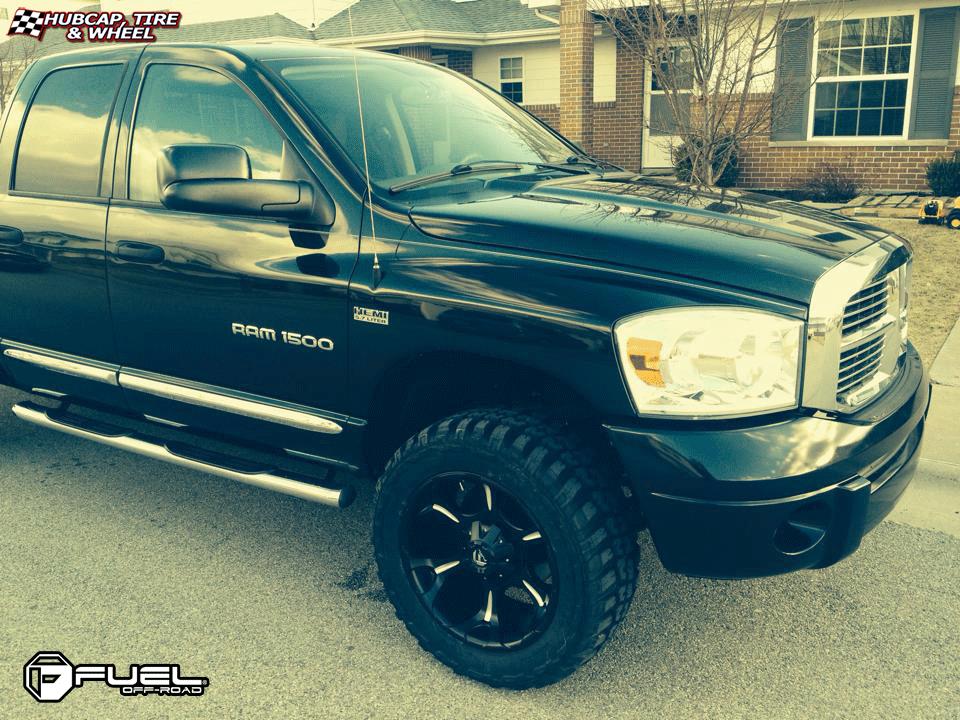 vehicle gallery/dodge ram 1500 fuel dune d523 20X10  Black & Milled wheels and rims