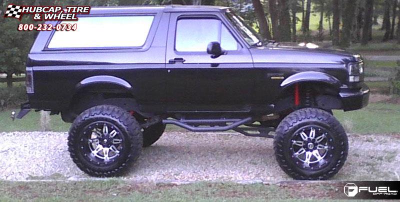 vehicle gallery/ford bronco fuel hostage d532 20X14  Matte Black & Machined Face wheels and rims