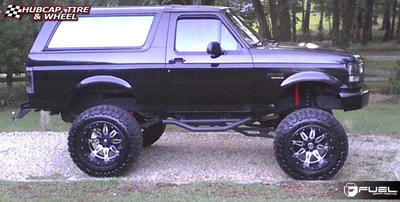 vehicle gallery/ford bronco fuel hostage d532 20X14  Matte Black & Machined Face wheels and rims